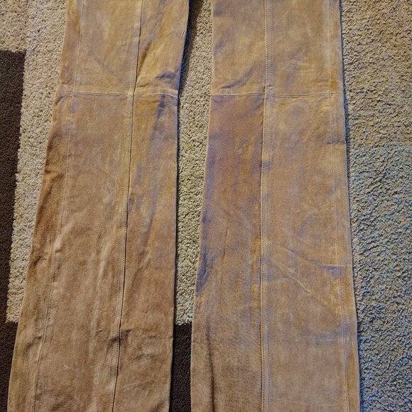 MAXIMA By Wilsons Size 2 Tan 100% Leather Women's Pants New (Unfinished Hem) - Picture 3 of 8